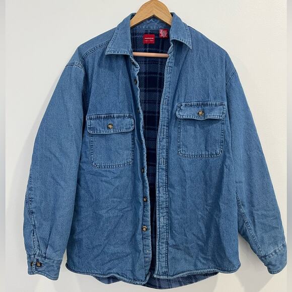 Arrow Denim Fleece Lined Chore Jacket Shacket Medium - Picture 1 of 7